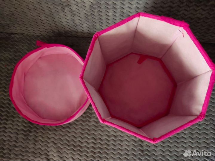 Набор для хранения детский розовый для кукол