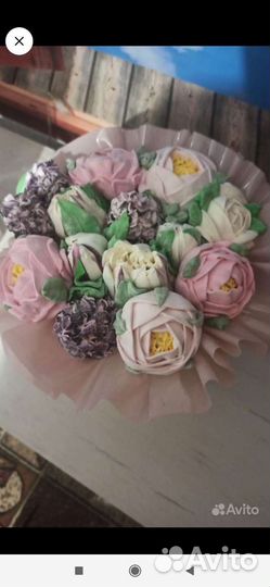 Сладкие букеты из зефира