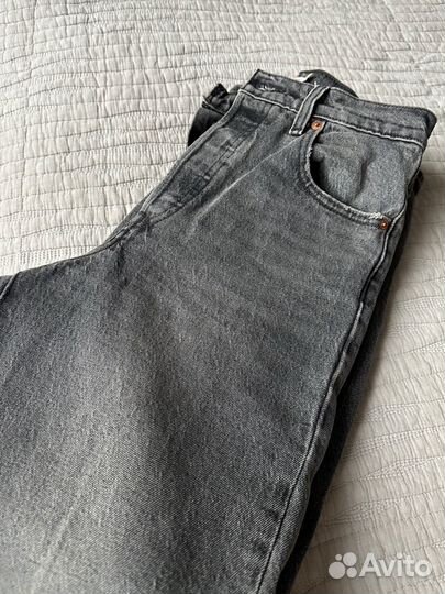 Ribcage straight ankle женские джинсы levis серые