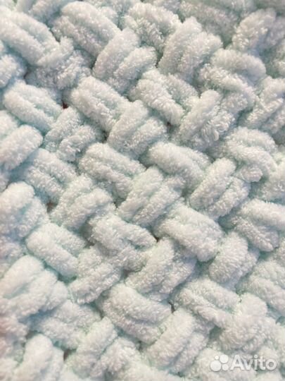 Плед детский вязаный ручная работа ализе пуффи