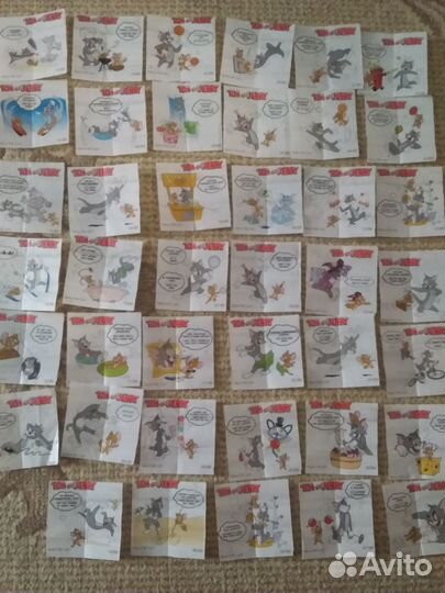 Вкладыши Том и Джерри