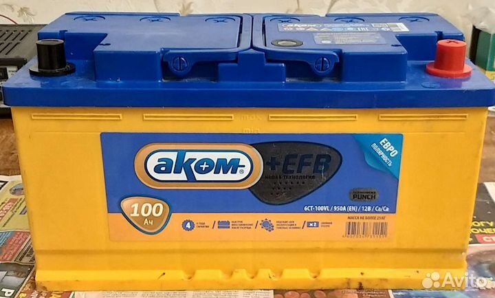 Аккумулятор Аком + EFB 100 Aч