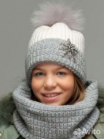 Комплект шапка и снуд для девочки