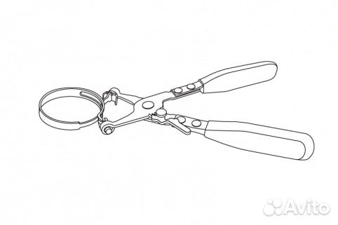 Клещи для самозажимных хомутов с загнутыми губками