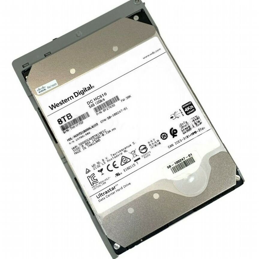 [UCS-S3260-HD8T] Жесткий Диск Cisco 8tb Sas 3,5" Hdd Ucs-S3260-Hd8t