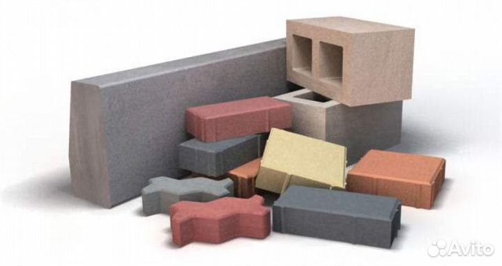 Тротуарная плитка, брусчатка, бордюры