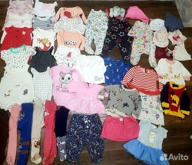 Вещи пакетом на девочку фирменные 68 р