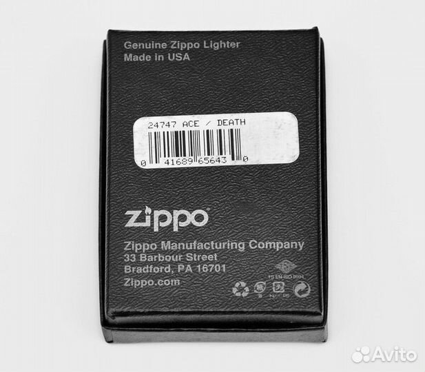 Зажигалка Zippo 24747 Ace Death Оригинал Новая