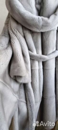 Шуба норковая с капюшоном 44 46 Италия