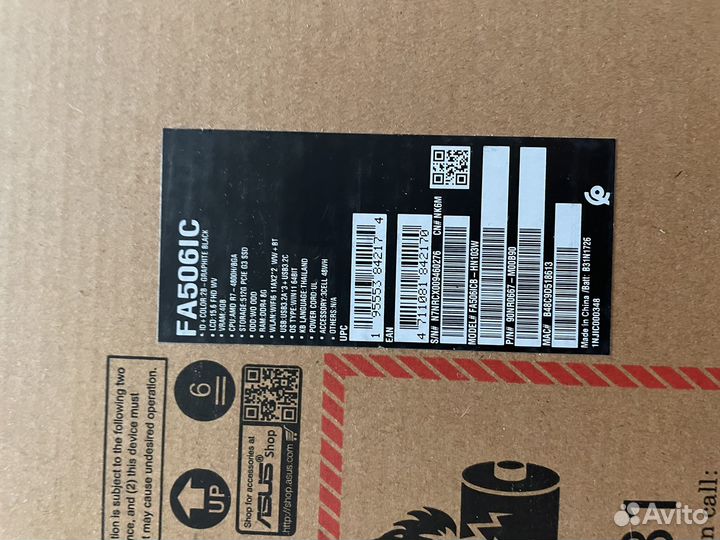 Игровой ноутбук Asus TUF gaming a15