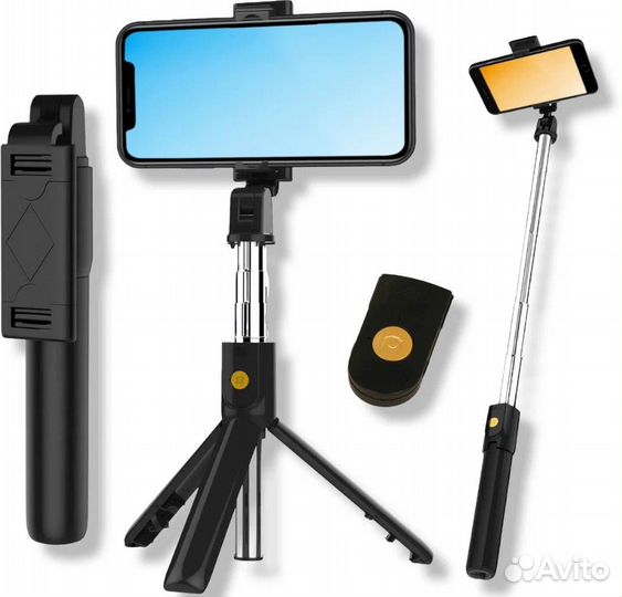 Монопод-трипод селфи палка с Bluetooth пультом