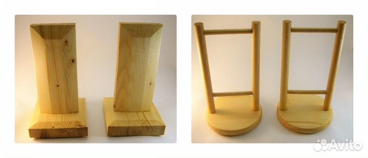 Деревянные подставки держатели под наушники