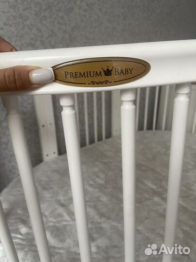 Детская кроватка с маятником 8в1 premium baby