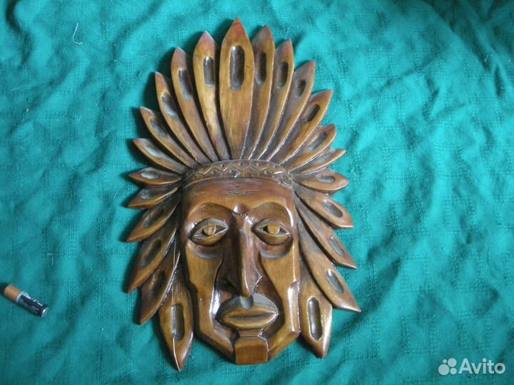 Шильдики жетоны накладные на трость Индеец резной