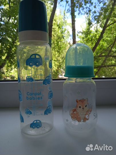 Бутылочки canpol babies и курносики +3 соски к ним