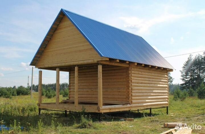 Срубы бань домов из бруса