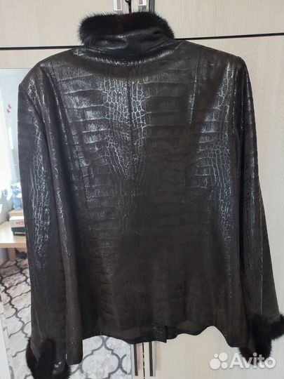 Куртка кожаная 52