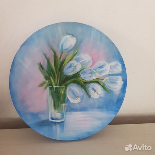 Картина маслом Тюльпаны