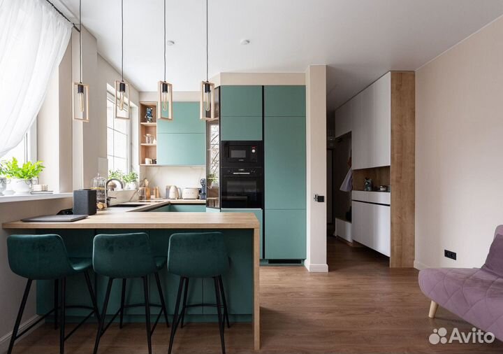 Кухня на Заказ матовый нефрит