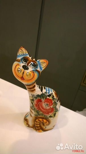 219815 Статуэтка Авторская работа Большая кошка