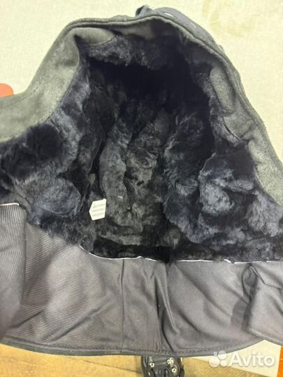 Подшлемник спилковый на натуральном меху