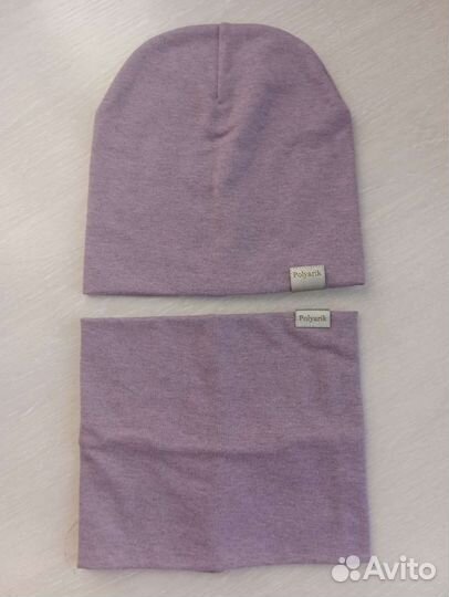 Новый комплект шапка и снуд