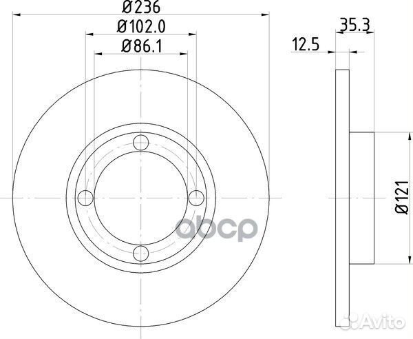 Диск тормозной перед ND6046K nisshinbo