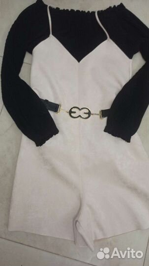 Zara замшевый комбинезон