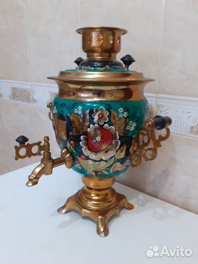 Самовар электрический, тульский, хохлома