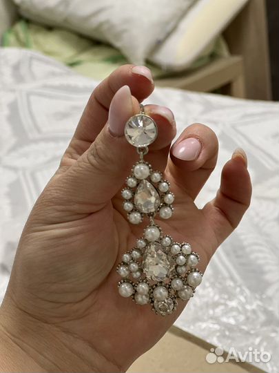 Серьги вечерние длинные