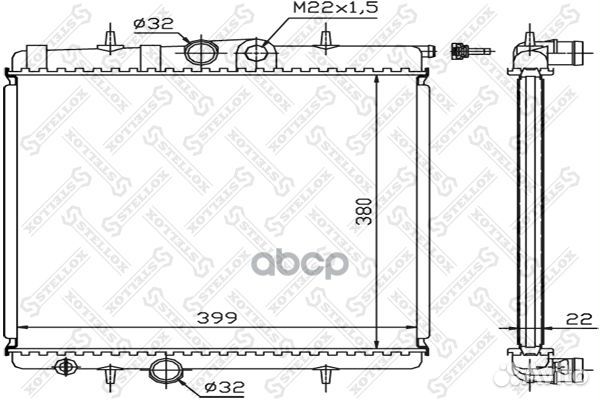 Радиатор системы охлаждения без AC 10-25122-SX