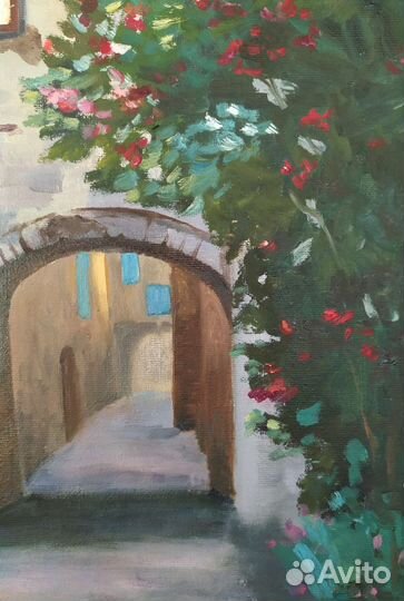 Картина городской пейзаж в раме 30х40