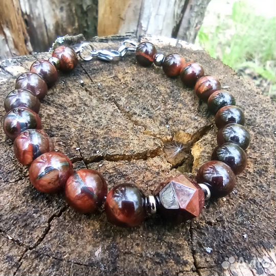 Браслет Бычий глаз 8мм