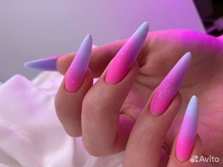 Маникюр, Наращивание ногтей, выкладной френч