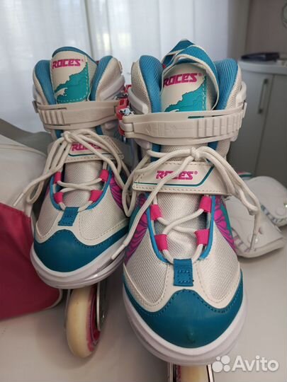 Ролики детские с экипировкой и сумкой, р. 30-35