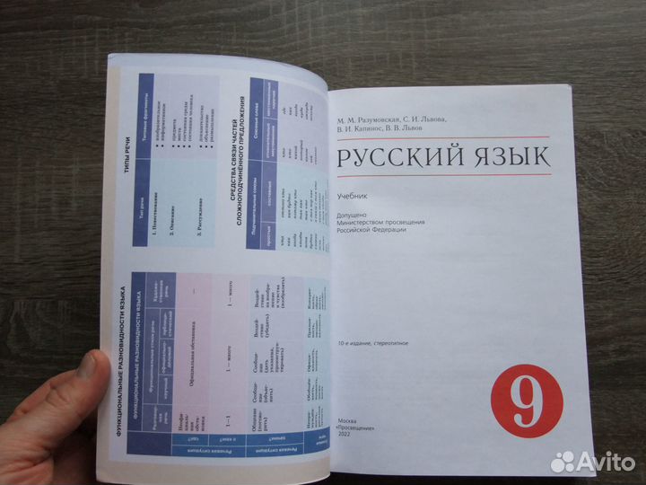 Разумовская Львова Русский язык 9 класс Учебник 22