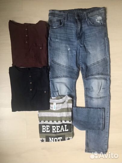 Джинсы, лонгслив