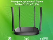 Wi-Fi Роутер беспроводной Digma DWR-AC1202 AC1200