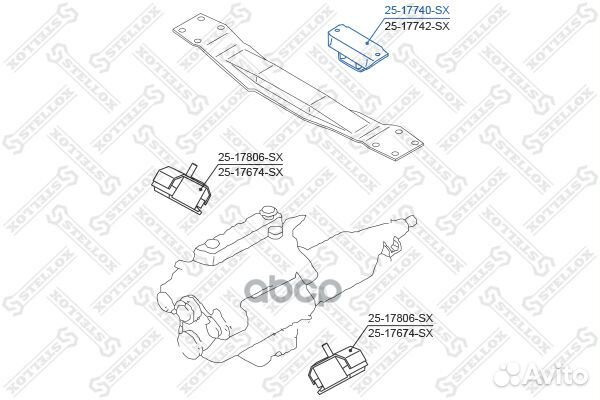 25-17740-SX подушка двигателя задняя Nissan Ki