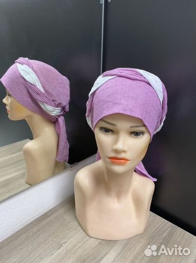 Шапочка летняя тонкий лён