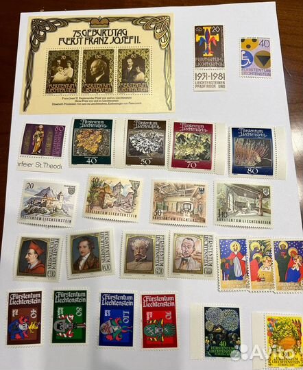 Почтовые марки Лихтенштейна 1978/1986