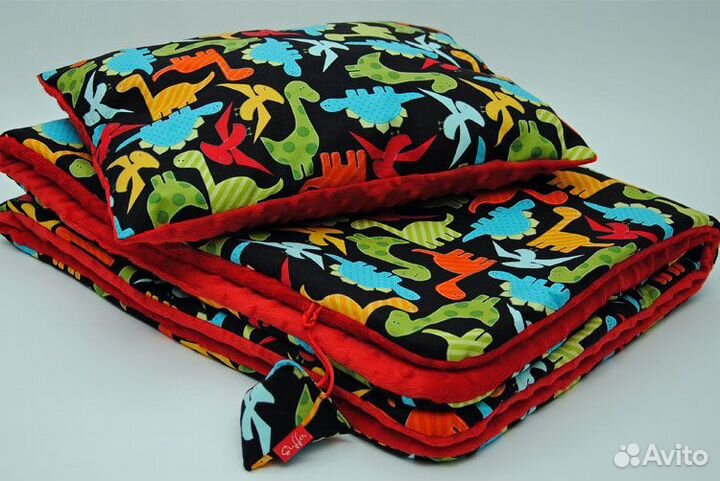 Плед детский набор в коляску динозавры новое