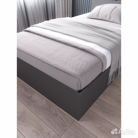 Кровать 120 см графит