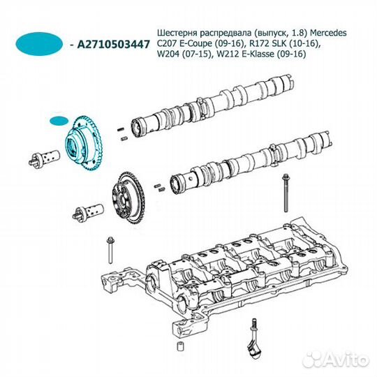 Шестерня распредвала (выпуск, 1.8) mercedes