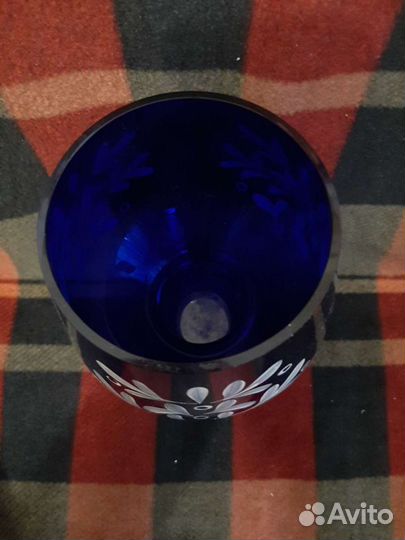 Ваза, ручная роспись, кобальт, винтаж