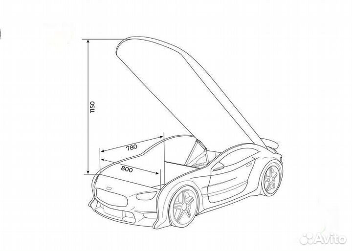 Кровать машинка