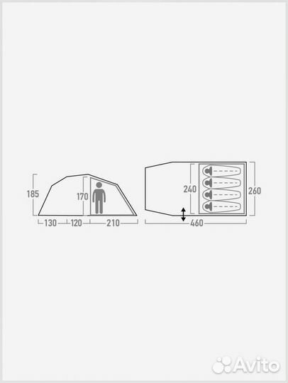Палатка 4-местная Outventure Trenton 4