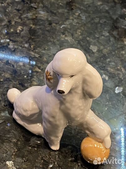 Фарфоровые статуэтки СССР лфз дулево Пудель