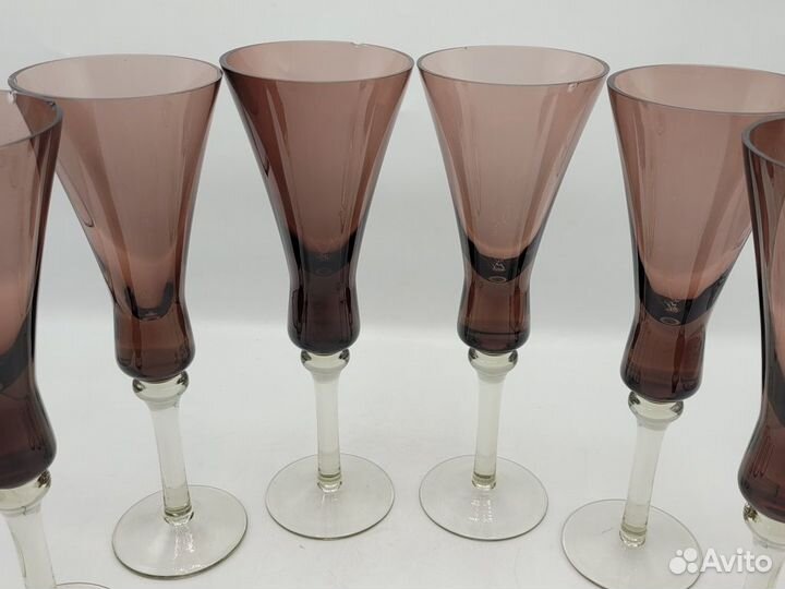 Набор бокалов 6 шт цветное стекло Стрыйский сз