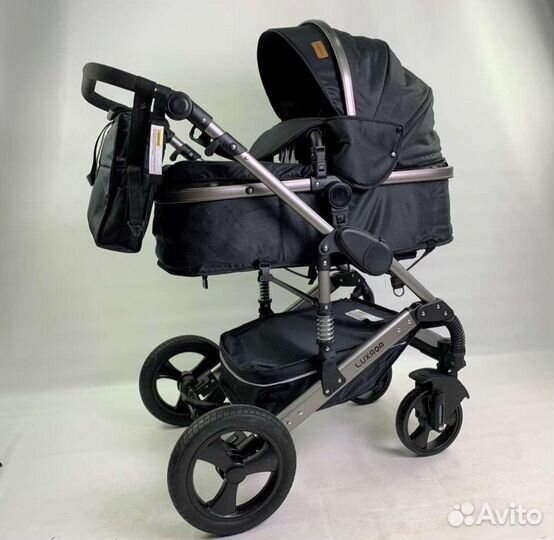 Коляска 3в1 с Автолюлькой (трансформер черный)